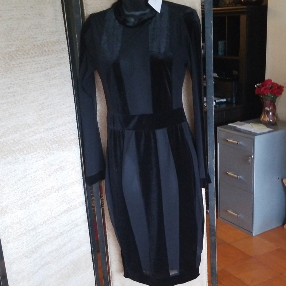 Black velvet Semi see thru,new with tag